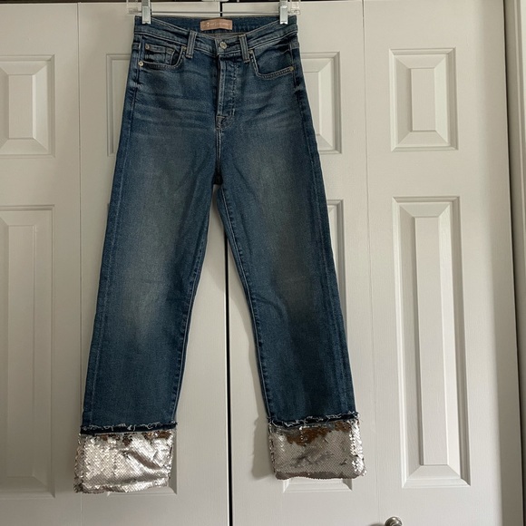 LUXE VINTAGE SEQUIN BOYFRIEND JEAN - Picture 4 of 9